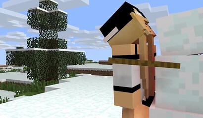 Sex of Sibi and the snowman in the world of Minecraft
