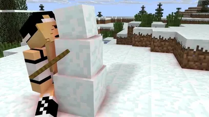 Sibi Sex Video - Sex of Sibi and the snowman in the world of Minecraft