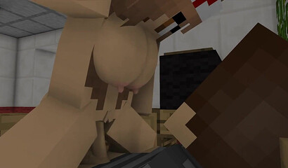 Nurse and patient in Minecraft