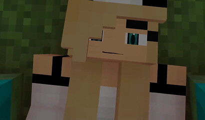 Blowjob in Minecraft from the first person