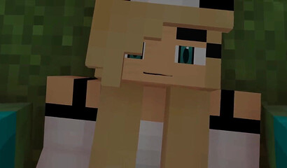 Blowjob in Minecraft from the first person