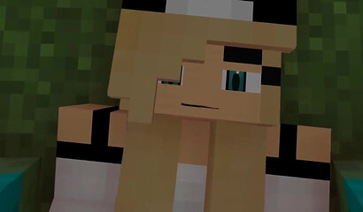 Blowjob in Minecraft from the first person