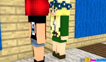 Lesbian porn in Minecraft