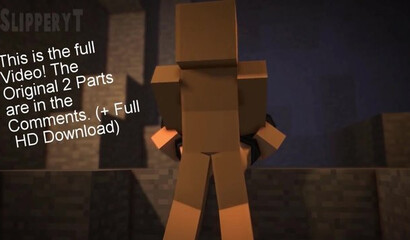 Sex and cumshot inside in Minecraft