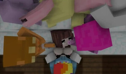 Porn cartoon Group sex in Minecraft