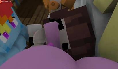 Porn cartoon Group sex in Minecraft