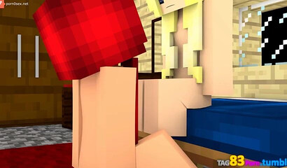 Lesbian porn in Minecraft