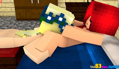 Lesbian porn in Minecraft