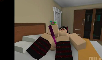 Porn with a sex toy in Minecraft