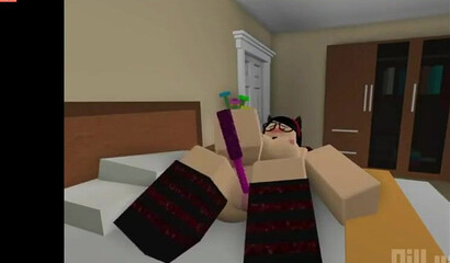 Porn with a sex toy in Minecraft