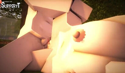 Porn in 3d from the game Minecraft