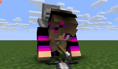 Zombie fucks a girl in a Minecraft game