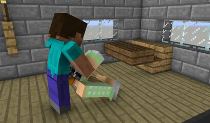 Porn in the game Minecraft