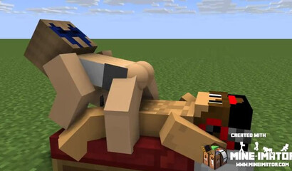 Sex on the grass in Minecraft