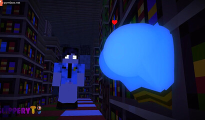 Sex with a student in the Minecraft library