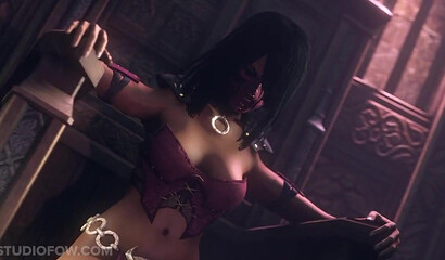 3D porn Mortal Kombat! Mileena fucks and jerks off soldiers' dicks