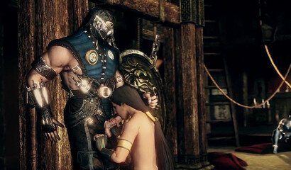 Anal threesome with Sub-Zero, Kitana and Jade. Porn cartoon Mortal Kombat