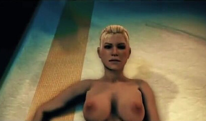 Animated POV sex with blonde Cassie Cage from Mortal Kombat