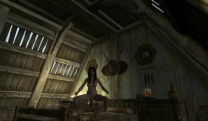 Medieval sex of people in the world of Skyrim, hot 3D porn