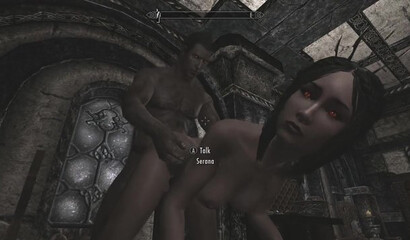 Vampire Serana is hungry for fucking! Sex video from the game Skyrim