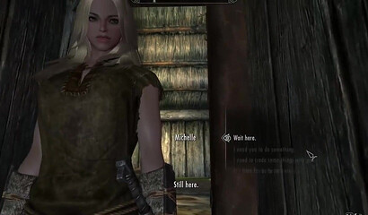 Beautiful blonde from the game Skyrim gives in to sex hypnosis