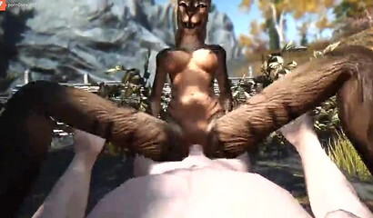 Kitties (Lore) from the game Skyrim love sex and big dicks
