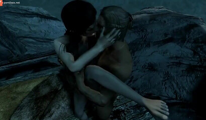 A warrior and his partner enjoy sex after the battle, 3D porn Skyrim