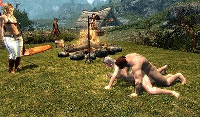Sexual adventures of a long-haired blonde in the world of Skyrim