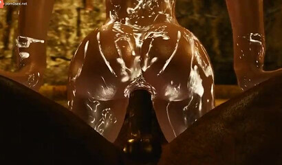 Skyrim 3D porn in the sauna with a young and hot prostitute