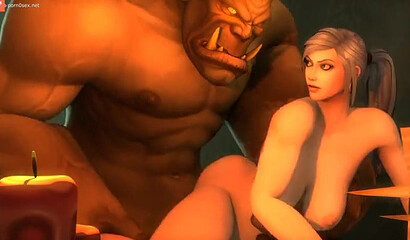 Orcs fuck skinny elves, debauchery in the world of World of Warcraft
