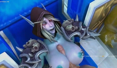Suck my dirty cock, you elf whore! Porn cartoon Warcraft
