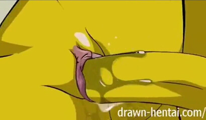 The simpsons triped in the snow