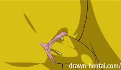 The simpsons triped in the snow