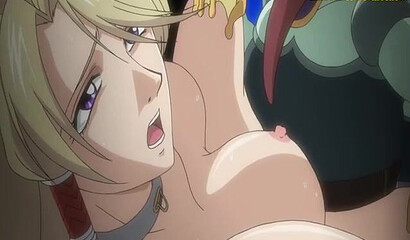 Alien ducks fuck a busty blonde in all holes in a porn cartoon