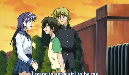 Japanese student with glasses fucks classmate in hentai cartoon