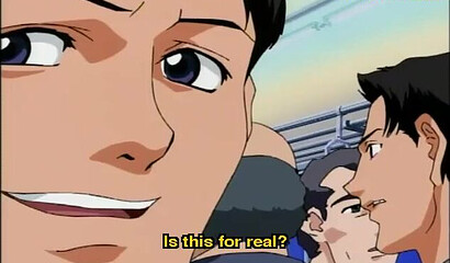 Men in the subway crowd fuck a young girl from an anime cartoon