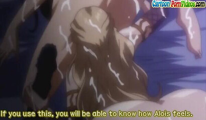 Big-boobed cartoon characters have a dirty threesome.