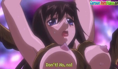 Big-boobed cartoon characters have a dirty threesome.