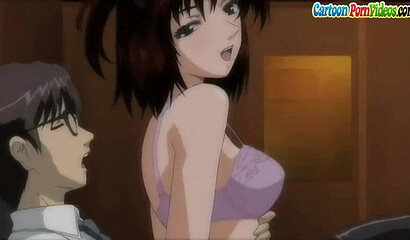 Anime hottie in sexy lingerie enjoys hot sex