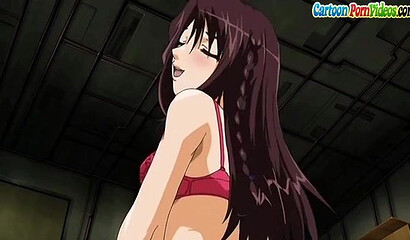 Anime hottie in sexy lingerie enjoys hot sex