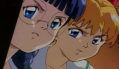 Hentai cartoon schoolgirls peeking at a sex orgy at school