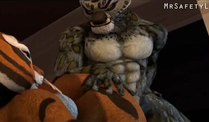 Master tigress fucks Tai Lung in a cartoon porn parody of "Kung Fu Panda."