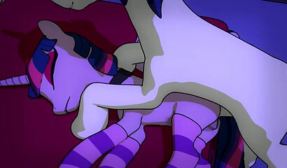 My Little Pony cartoon pony fucks sleeping Sparkle with horse cock