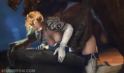 Large monster brutally rapes cute princess in porn cartoon