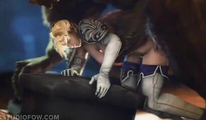 Large monster brutally rapes cute princess in porn cartoon