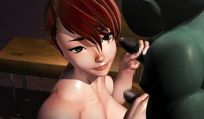 The main troll with the kids fucks the 3D cartoon princess in all her holes