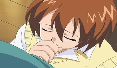 Busty mom and daughter have sex with a young guy in a hentai cartoon