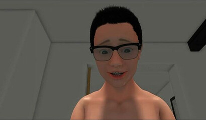 Blackmailer sister makes brother jerk his dick on her big tits