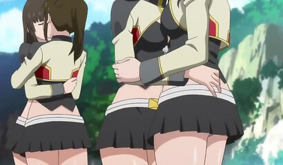 A selection of arousing scenes with Yuri - the heroine of the anime cartoon Valkyrie Drive