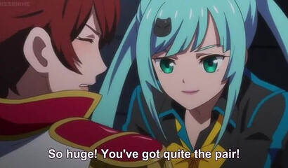 A selection of arousing scenes with Yuri - the heroine of the anime cartoon Valkyrie Drive